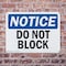 Signmission Do Not Block, 14 in W x Rectangle, Plastic OS-2PACK-NS-P-1014-L-11083 - alternate 2
